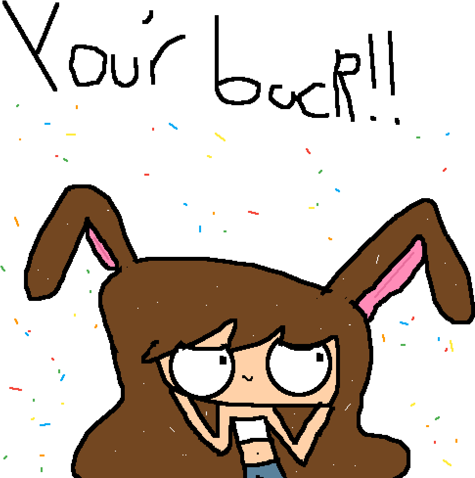 Yay Ur Back - Cartoon (1000x1000)
