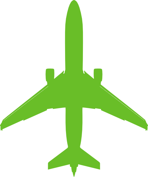 Plane Silhouette Blue (498x594)