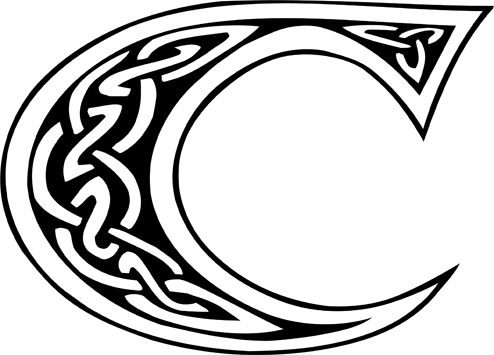Celtic C - Celtic Knot Letter C (494x355)