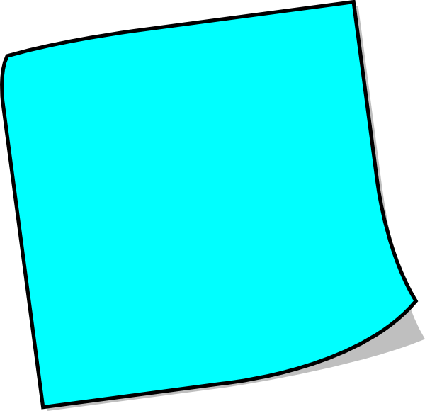 Blank Sticky Note Clipart (600x580)