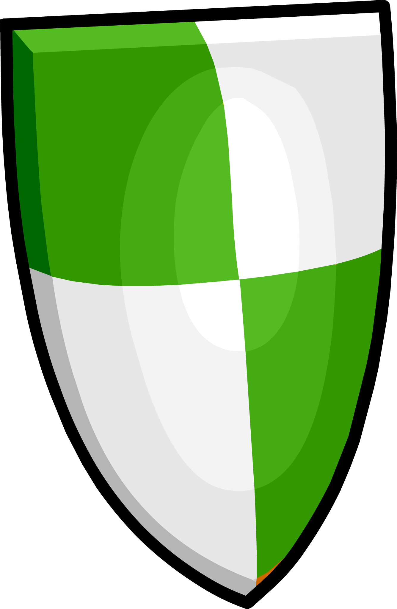 Green Shield - Clip Art (1335x2045)