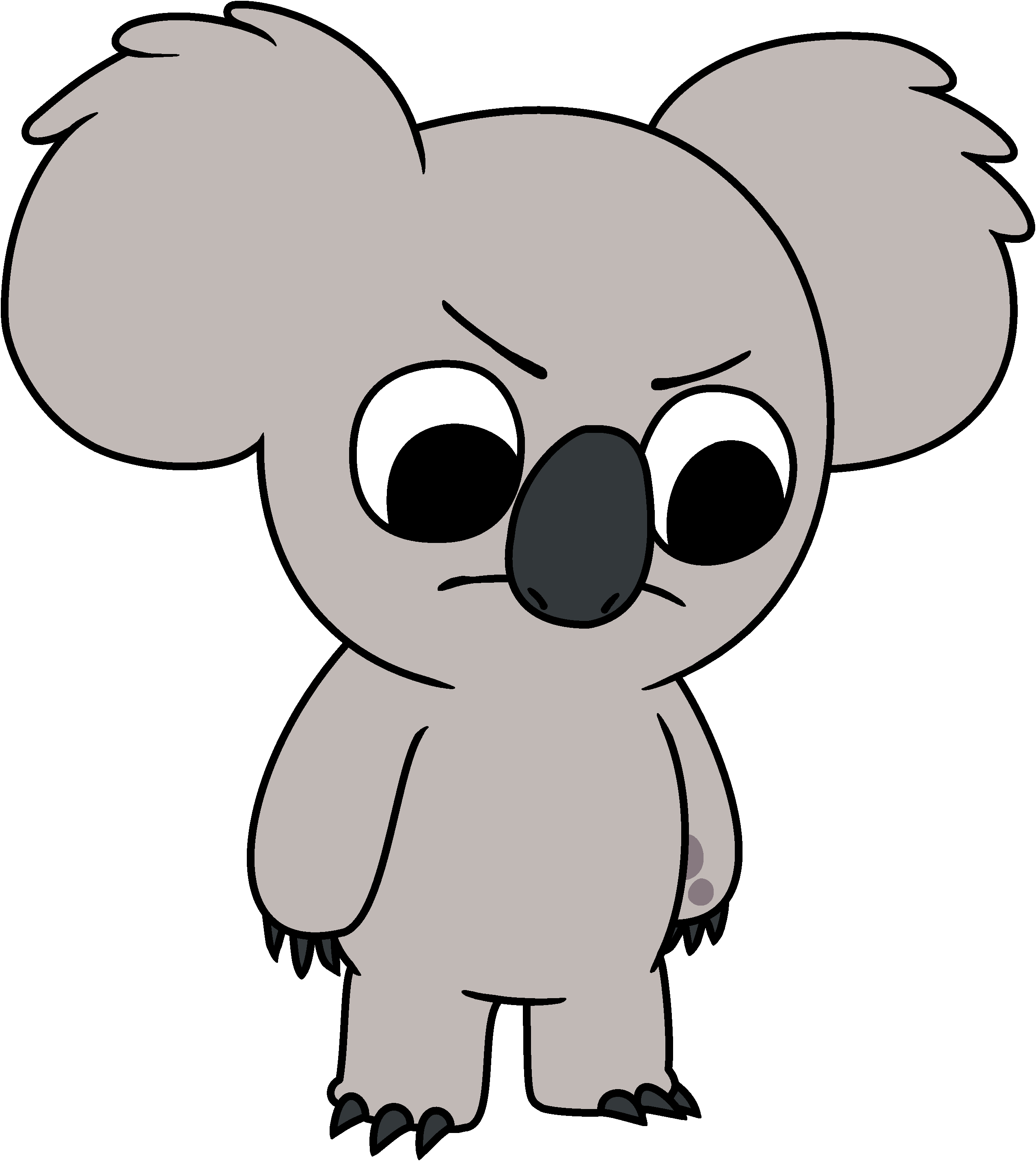Koala Clipart Evil - We Bare Bear Characters (2552x2859)