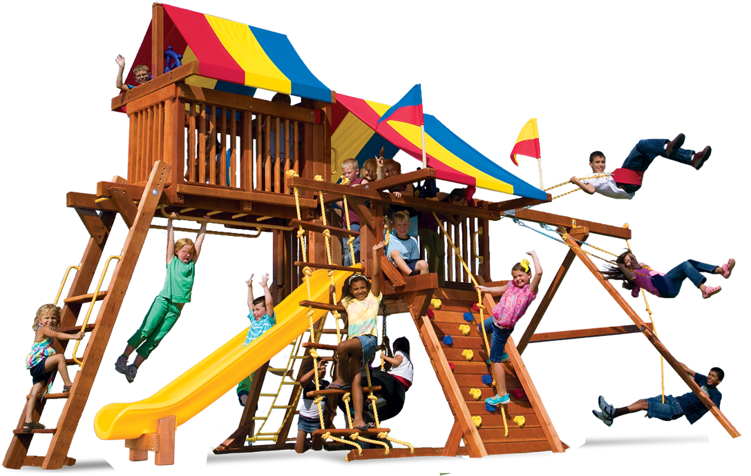 Rainbow Castle Pkg Iv Loaded - Playground Slide (1100x732)