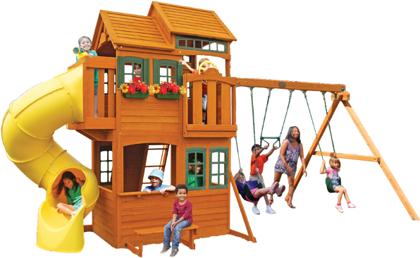 Big Backyard Play Set - Big Backyard Grand Valley Retreat Play Set | Swing (600x400)