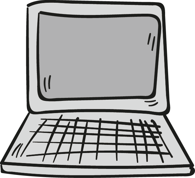 Laptop Computer Drawing - วาด โน๊ ต บุ๊ค Png (639x584)
