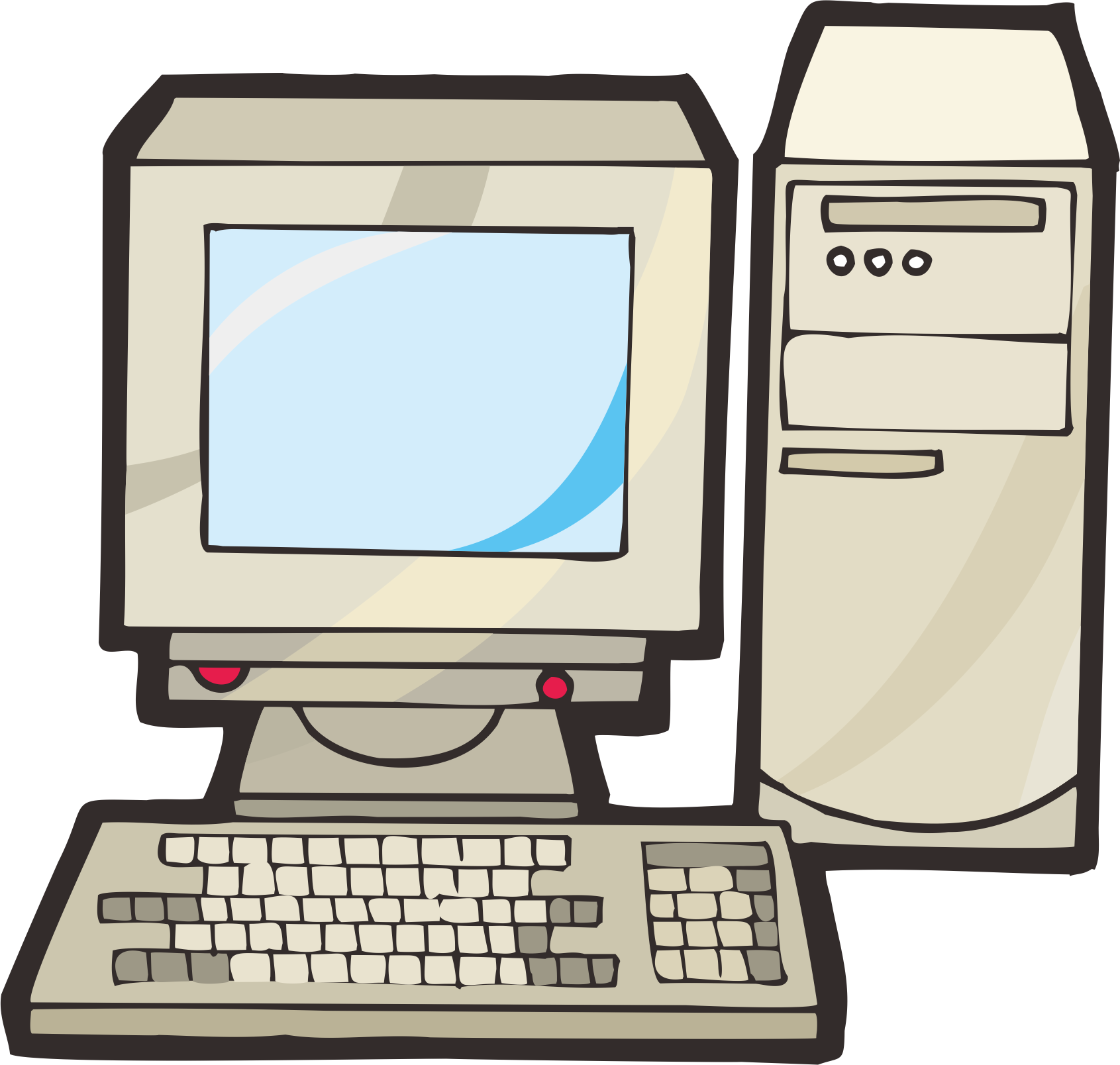 Personal Computer Computer Keyboard Drawing - Computer Drawing (1691x1608)