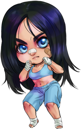 Fighter By Saniika - Cartoon (300x445)