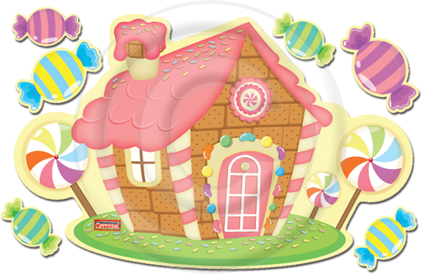Mural Confites - Gingerbread House (1500x1459)