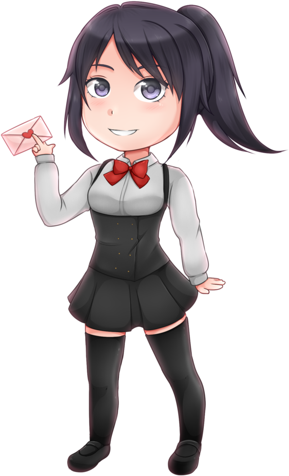 Yandere Simulator Anime Chibi Drawing - Uniform (733x1091)