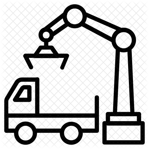 Crane Machine Icon - Production Line Icon (512x512)