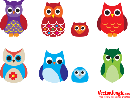 Free Vector Owls - Free Vector Owls (449x338)