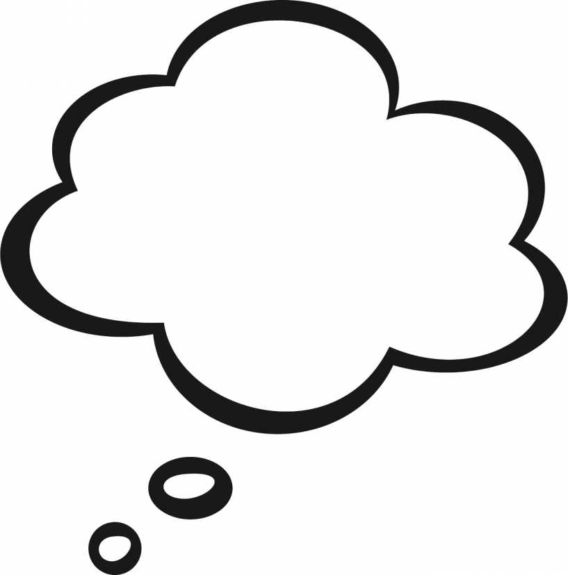 Thinking Bubble Clip Art (817x828)