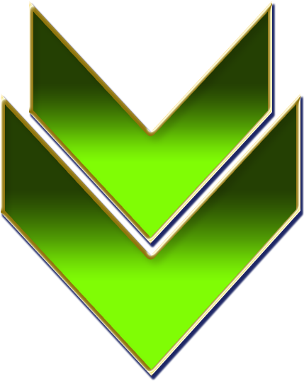 Double Arrow Green - Triangle (591x591)