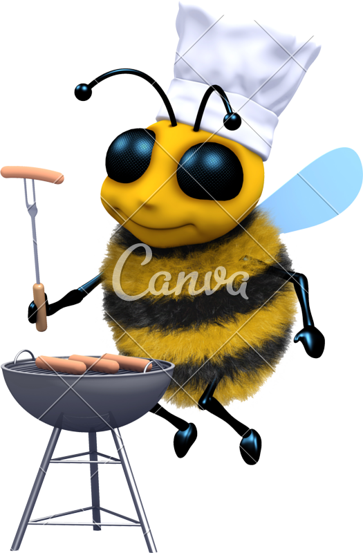 3d Bbq Bee - Bee (525x800)