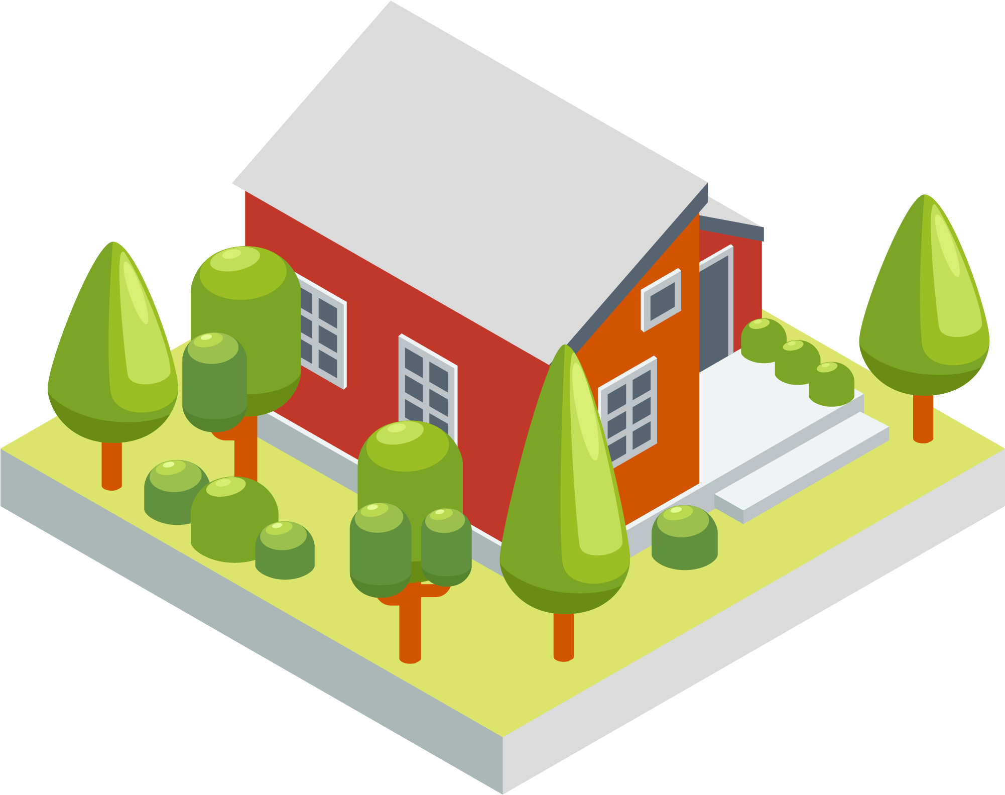 House 3d Computer Graphics 3d Modeling Three-dimensional - Clip Art (2463x2238)