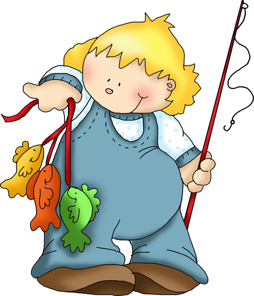 B *✿*fishing Kids - Kids Just Wanna Have Fun: Linework Pattern Workbook (878x1024)