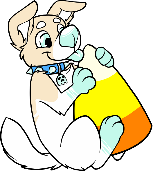 Ghost Candy Corn Chibi - Ghost Candy Corn Chibi (527x588)