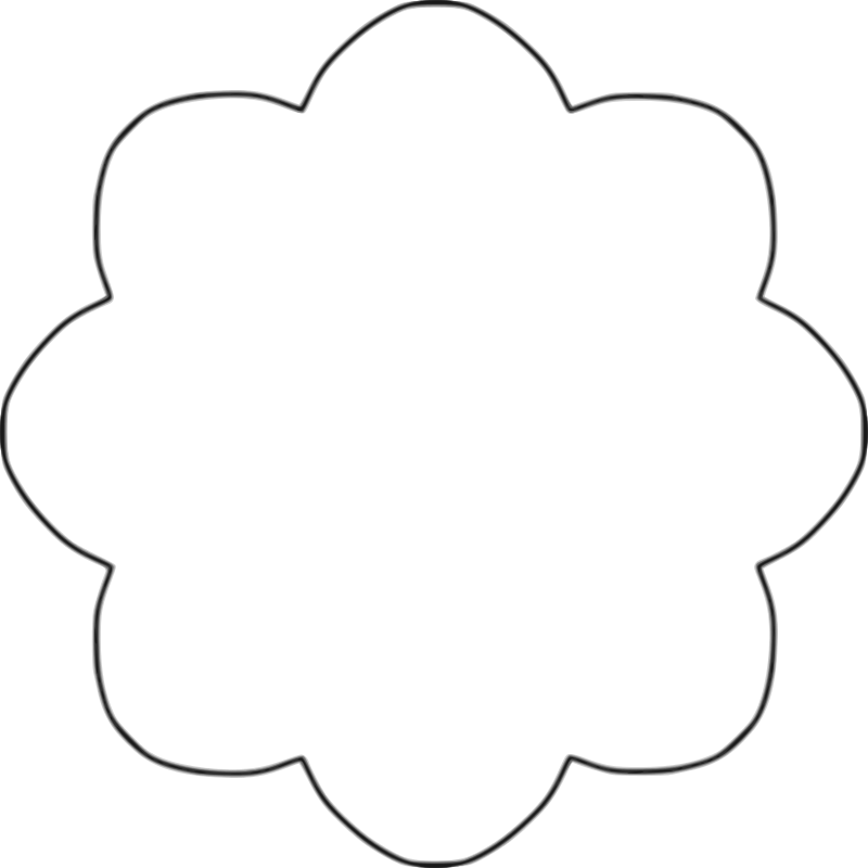 Flower 8 Scallop Circle Background - Scalable Vector Graphics (800x800)