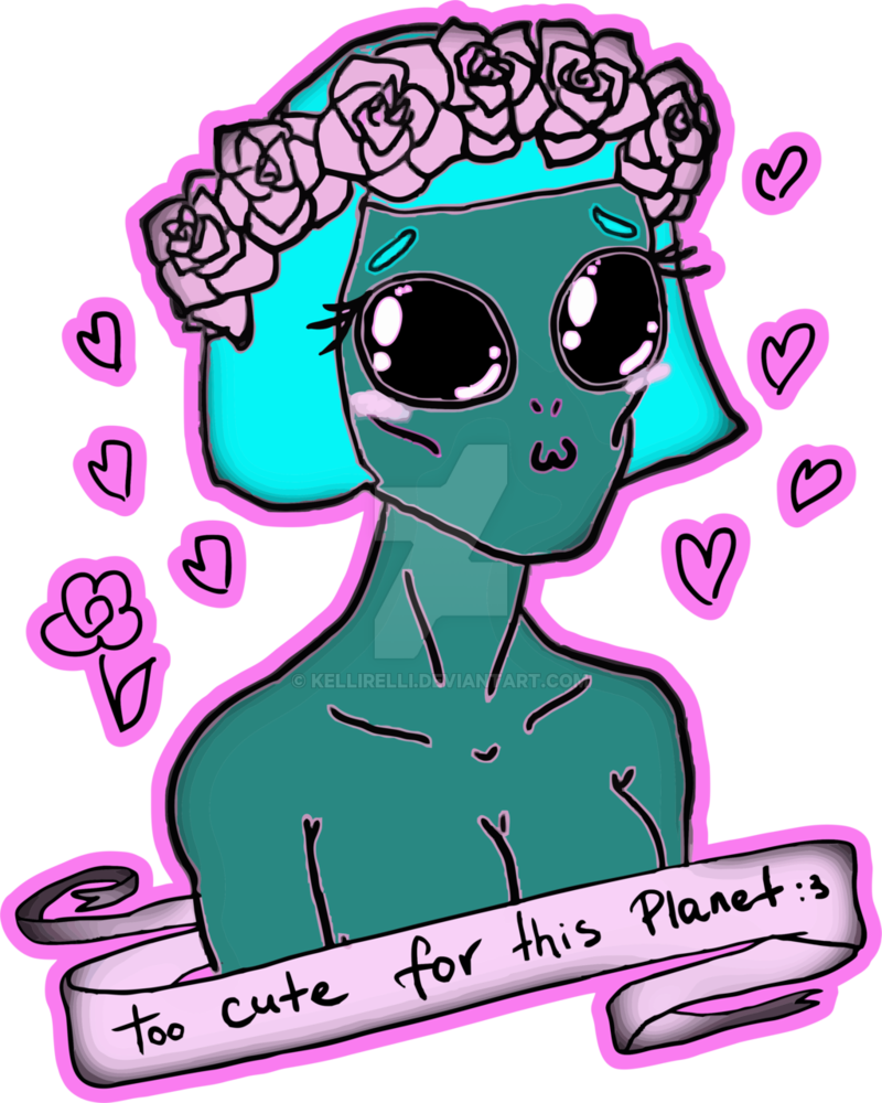 Cut Alien By Kellirelli - Cartoon (800x1000)