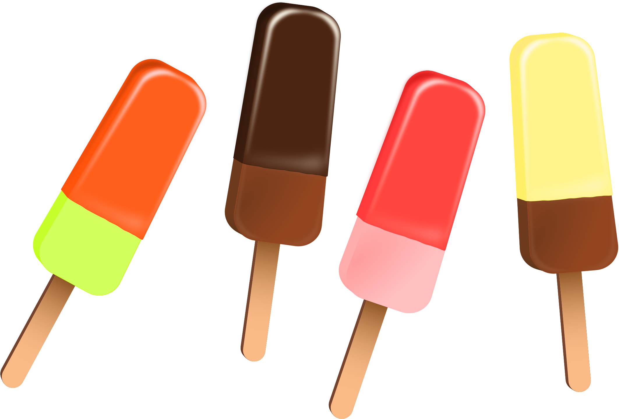 Big Image - Popsicles Clip Art (2400x3394)