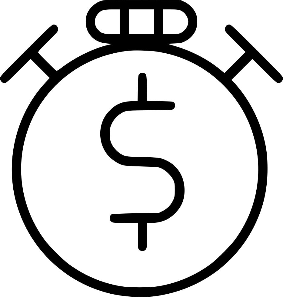 Stop Watch Dollar Sign Comments - Icon (934x980)