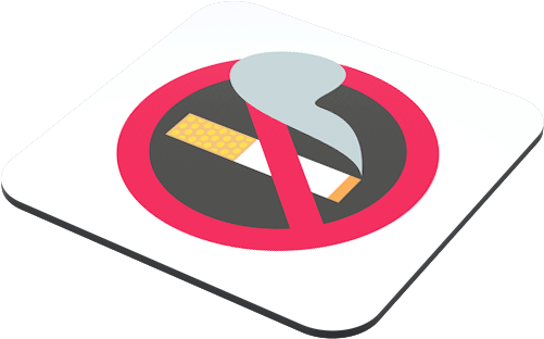 No Smoking Coaster - Emblem (500x500)