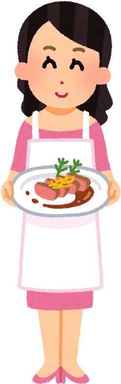 【2ch 막장】결혼하고 나서 뭘 만들어도 남편은 「요리치 요리치 미각치」「맛없다 맛없다」는 - 料理 研究 家 イラスト (424x800)