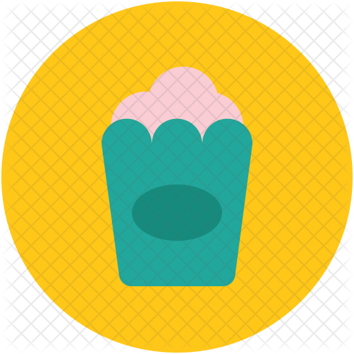 Popcorn Icon - Circle (512x512)