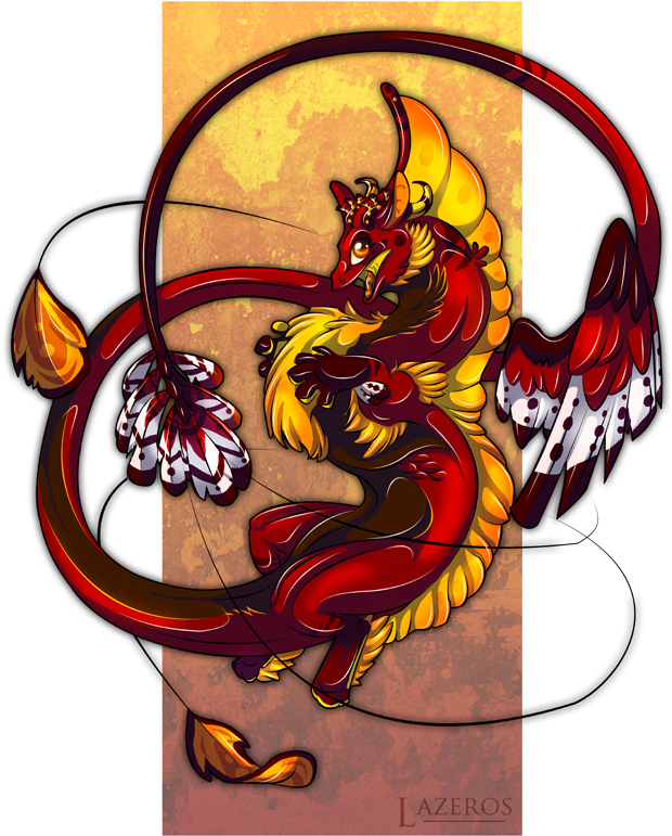 Dragon Cartoon Font - Illustration (648x800)