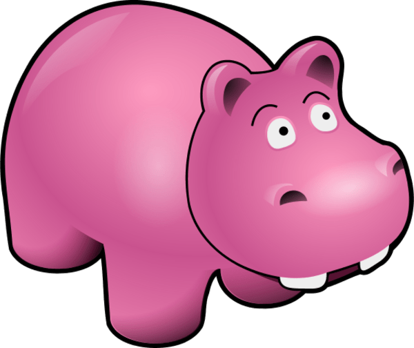 Cartoon Hippo (600x504)