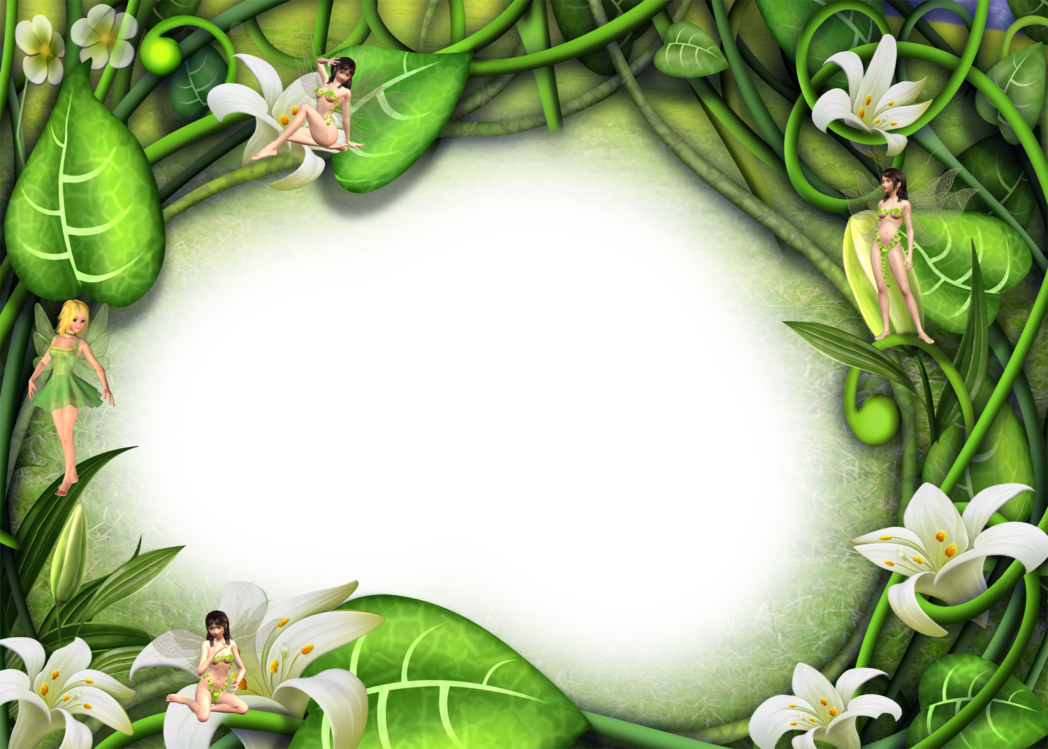 Nature Frames - Nature Frames And Borders Png (1500x1072)
