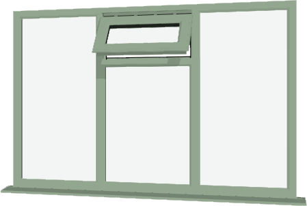 Chartwell Green Upvc Window Style - Window (449x302)