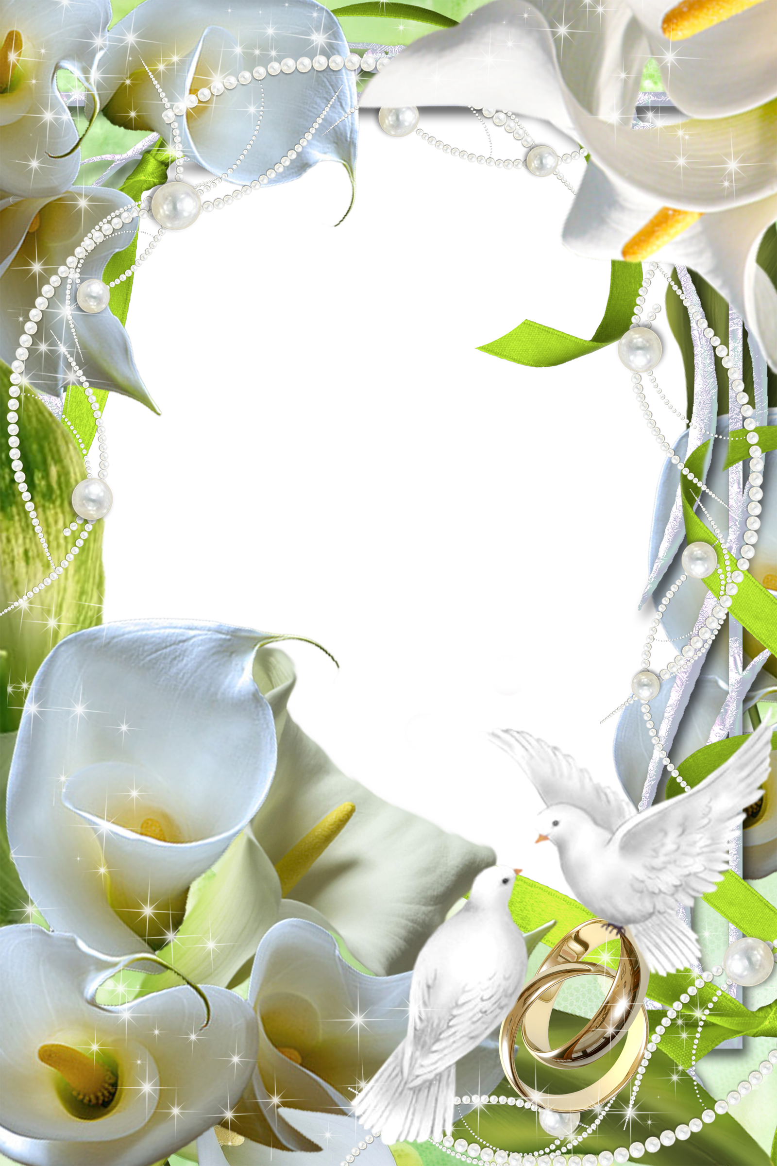 Beautiful - Beautiful Transparent Flower Frame (1600x2400)