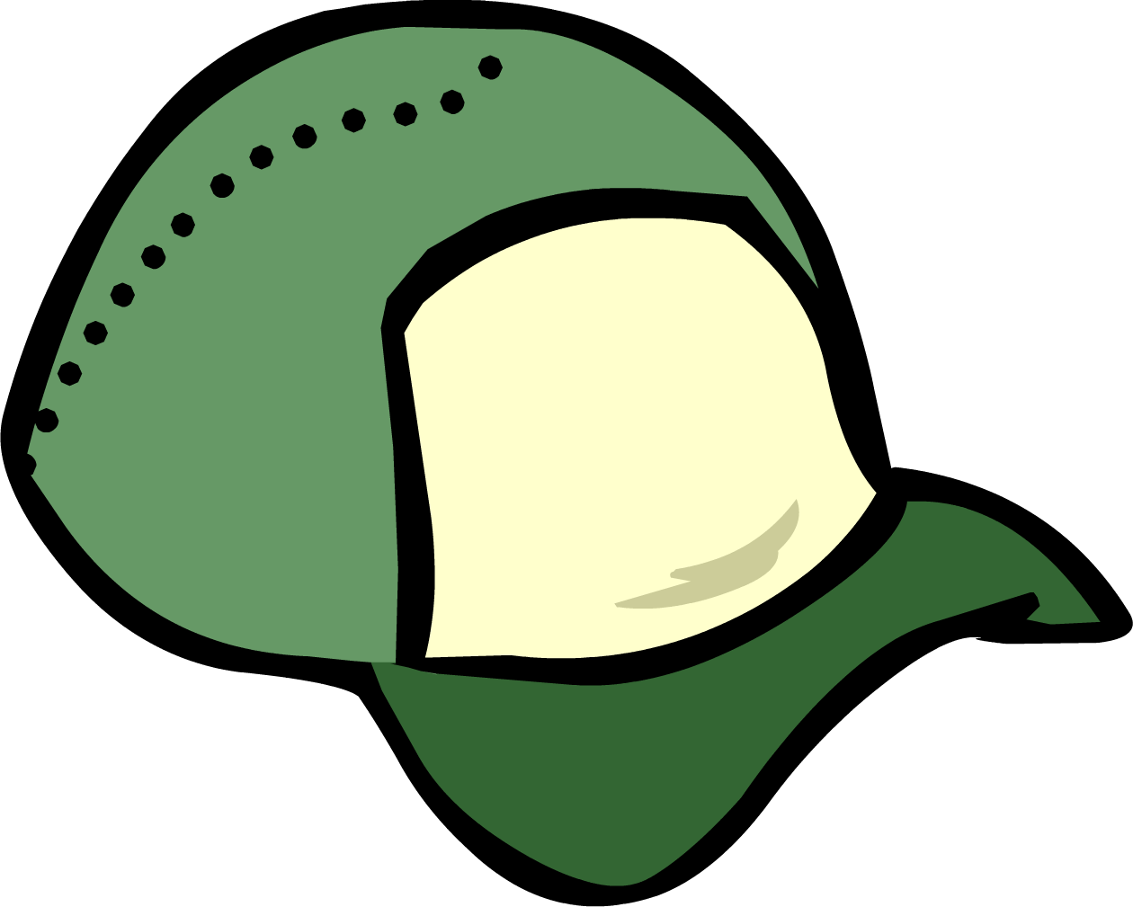 Items - Green Hat Club Penguin (1260x1009)