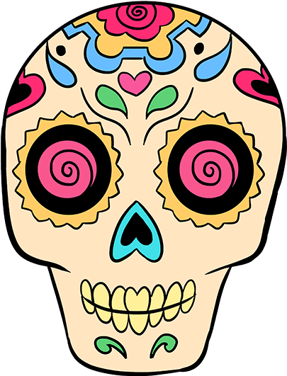 How To Draw A Sugar Skull Step By Step Tutorial Easy - Drawings Of Sugar Skulls (678x600)