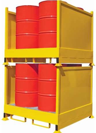 4 Drum Vertical Stackable Drum Stand - Wood (460x460)
