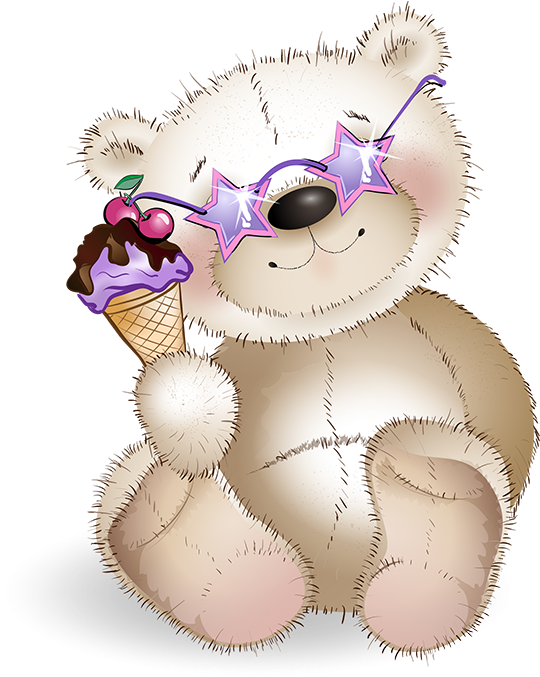 Decoupage - Bear (555x676)
