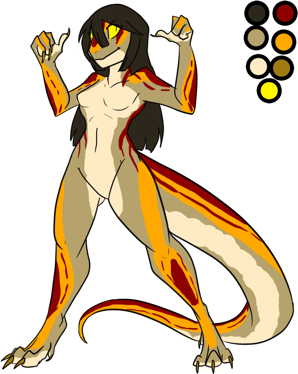 Desert Lizard Ninja - Cartoon (1036x1280)