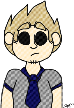 Checkered Boy - Cartoon (320x396)