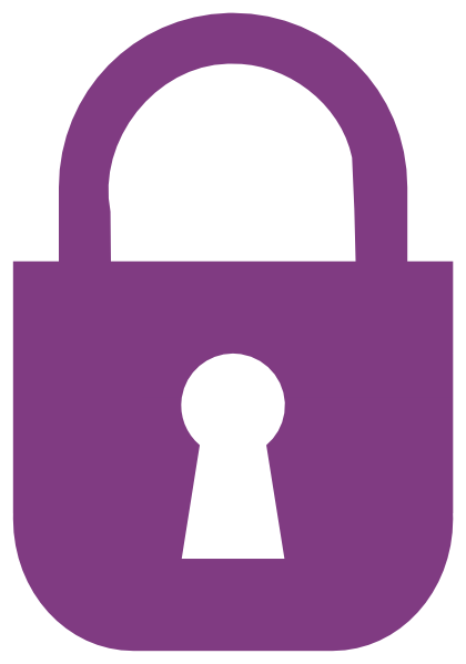 Purple Lock Icon (420x599)