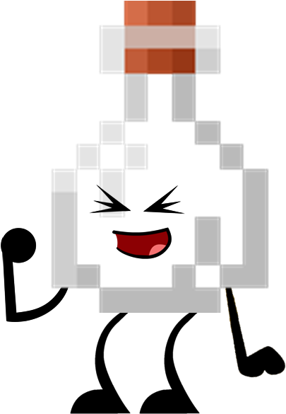 Glass Bottle - Minecraft Potion (446x591)