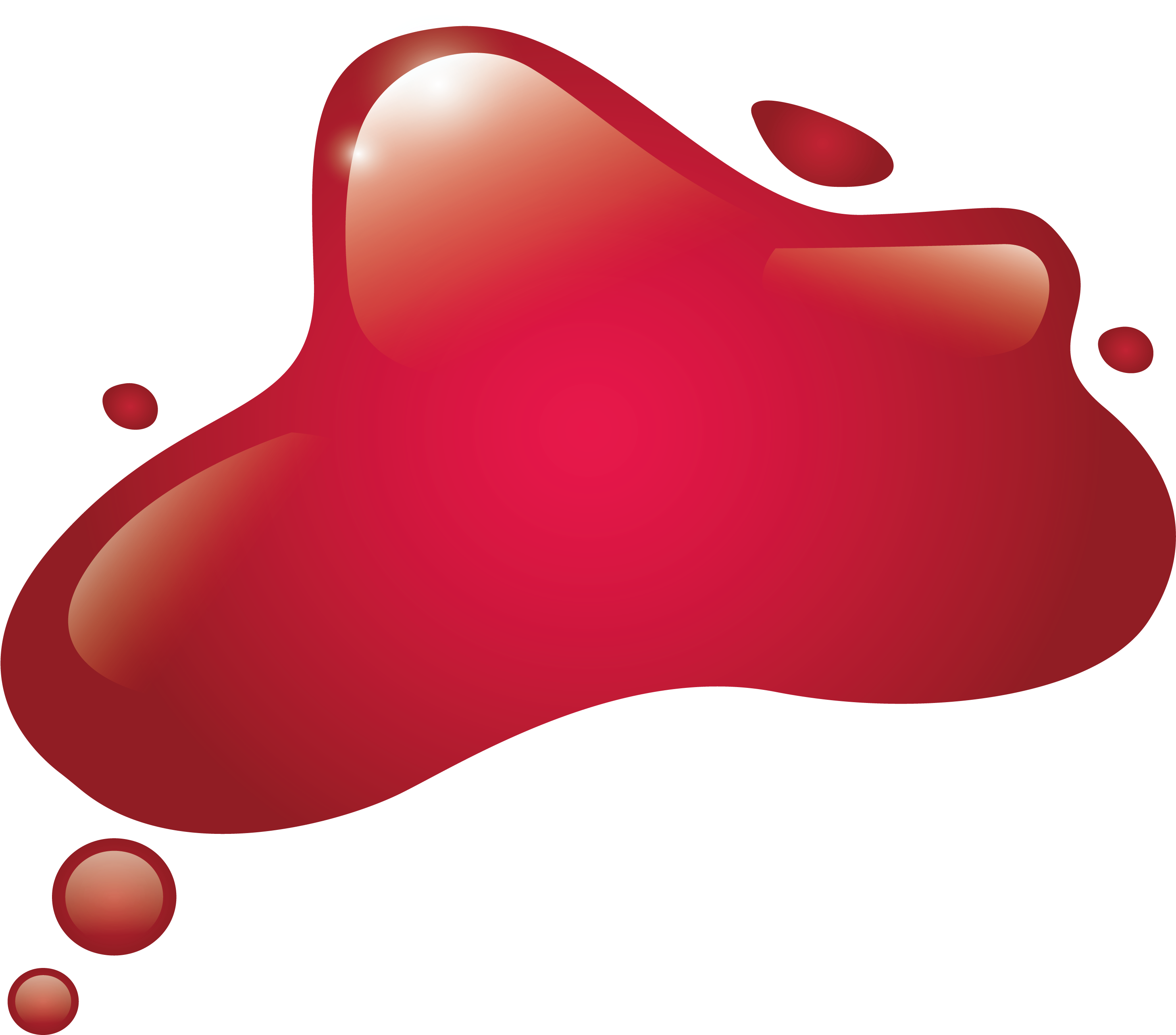 Red Water Bubbles - Bubble (2963x2609)