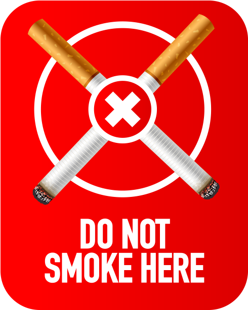 Caution No Smoking Area Symbol - Portable Network Graphics (512x643)