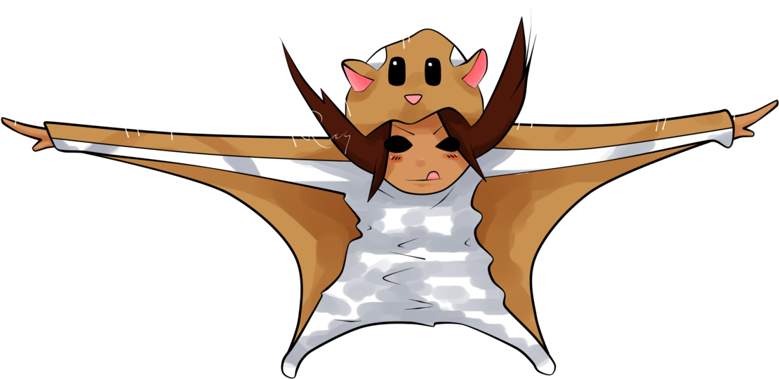Cute Cartoon Flying Squirrel - Flying Squirrel Hd Drawing (1280x960)