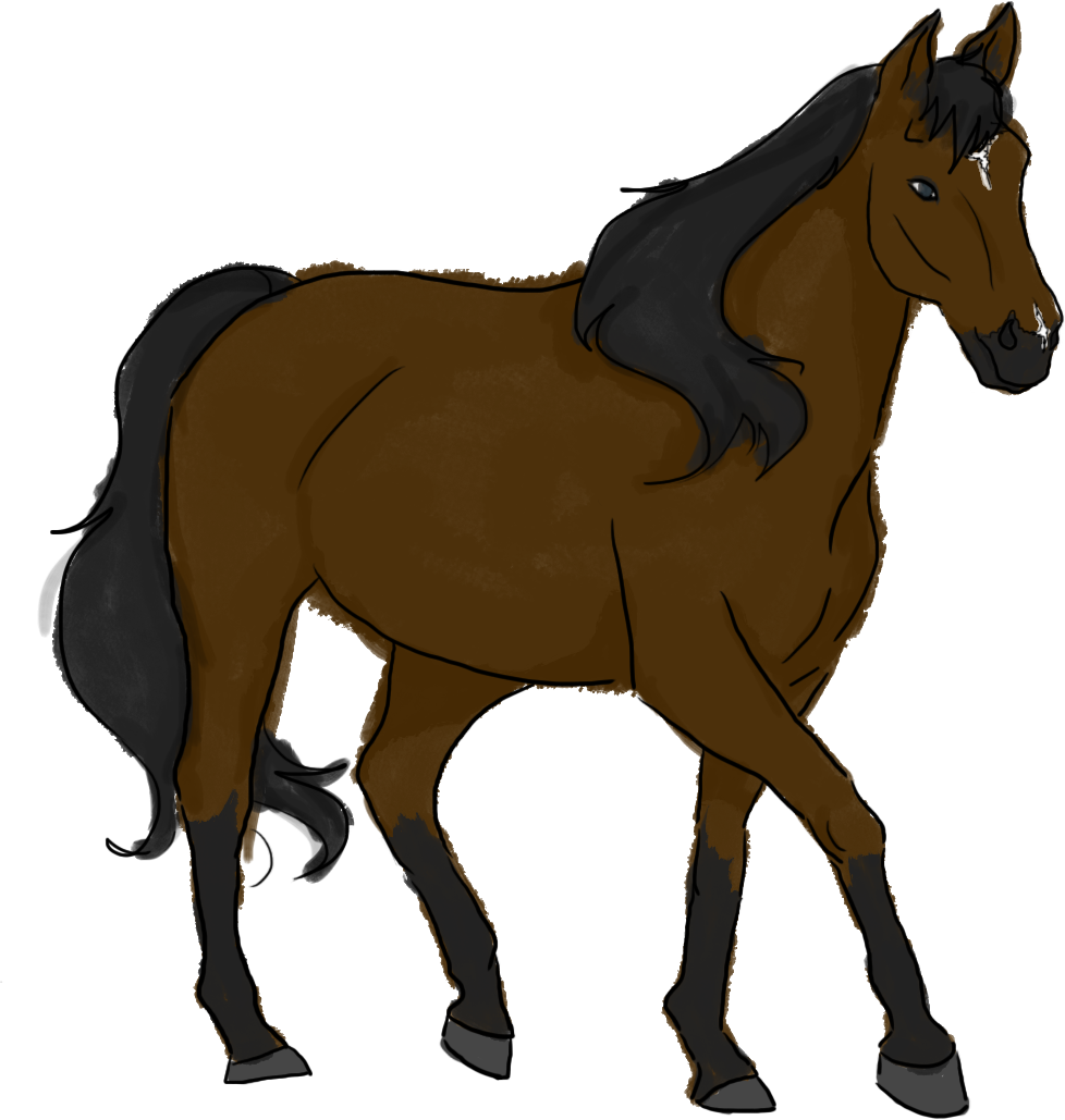 Mare Clipart Brown Object - Buncee (978x1029)