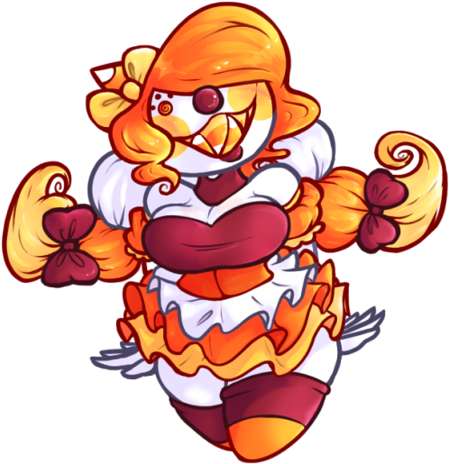 Candy Corn Colored Clown - Cartoon (500x529)