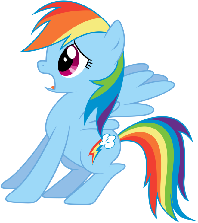Scared By Saphyl - Mlp Rainbow Dash Scared (894x894)