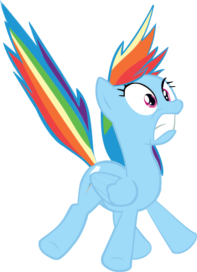 Rainbow Dash Asustada - Rainbow Dash Scared Png (688x914)