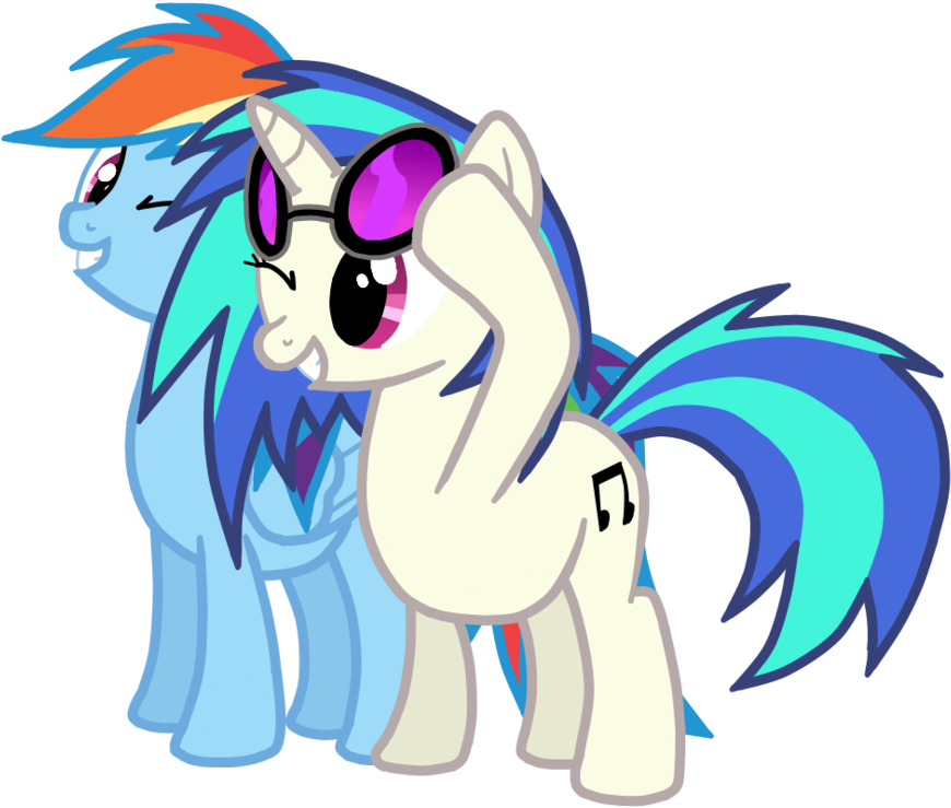 Rainbow Dash X Vinyl Scratch (960x833)