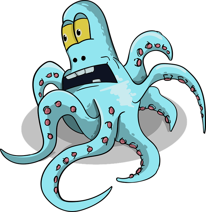 Octopus, Character, Cartoon - Octopus (701x720)
